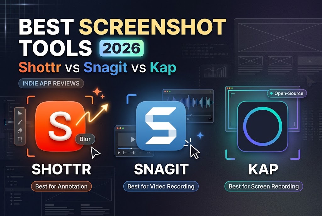 Best Screenshot Tool 2026 Shottr Vs Snagit Vs Kap