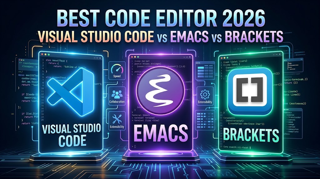 Best Code Editor 2026 Visual Studio Code Vs Emacs Vs Brackets